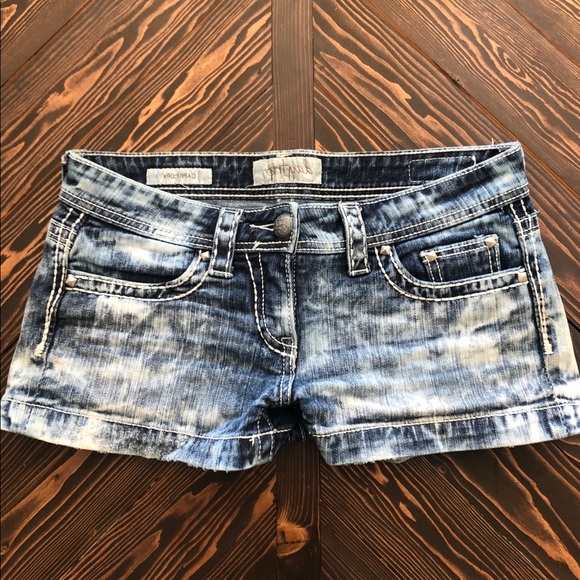 stone wash shorts